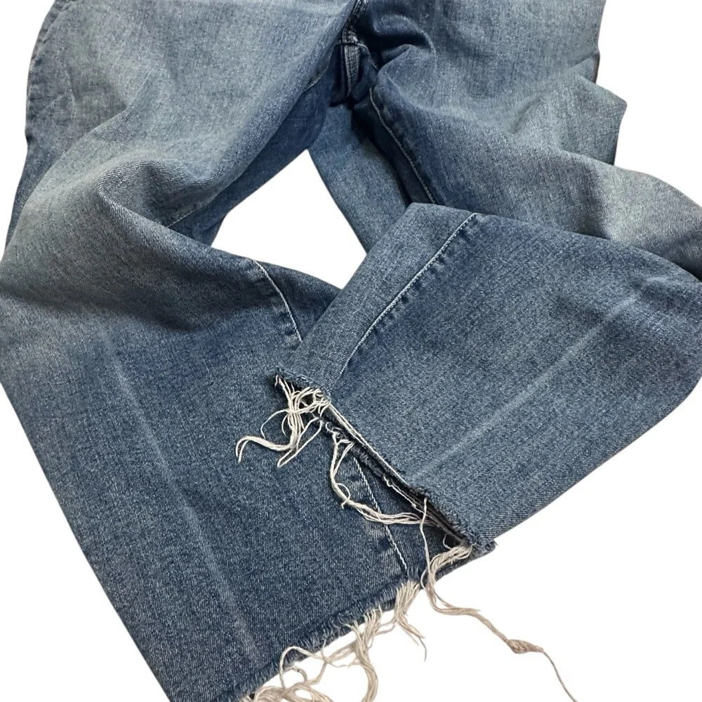 Old Navy‎ Blue Jeans higher High-Rise OG Straight secret smooth pockets sz 24
